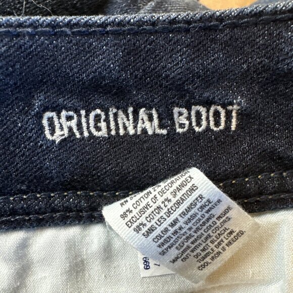 American Eagle Jeans Womens Size 6 Dark Blue Original Boot Stretch Bootcut - Picture 9 of 12